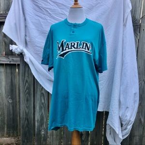 Vintage Miami Marlins Bat Boy Two Button Tee